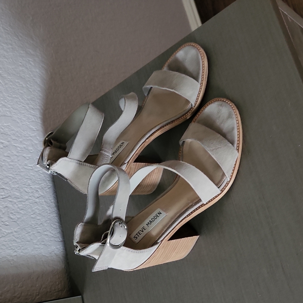 Steve Madden strapped open toed block heels